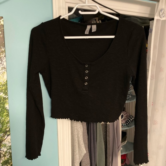 ASOS Henley Lettuce Trim Top - Picture 2 of 5